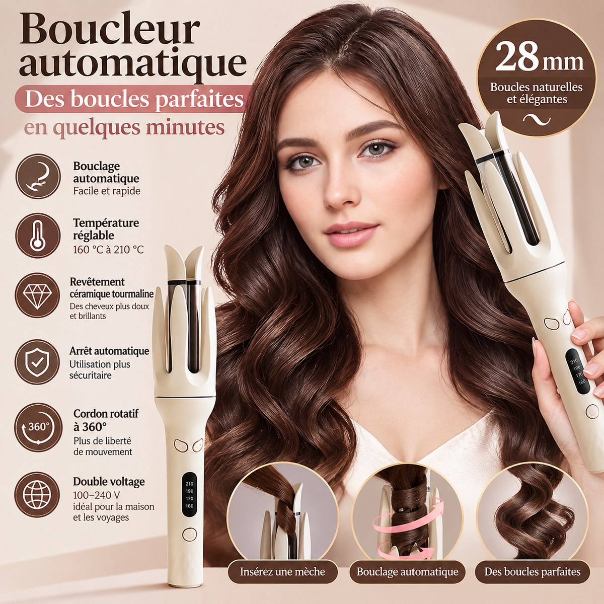 Fer à boucler automatique
