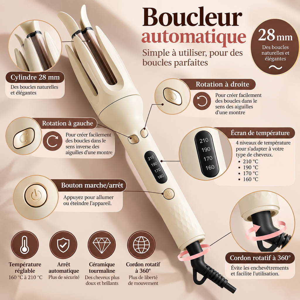 Fer à boucler automatique