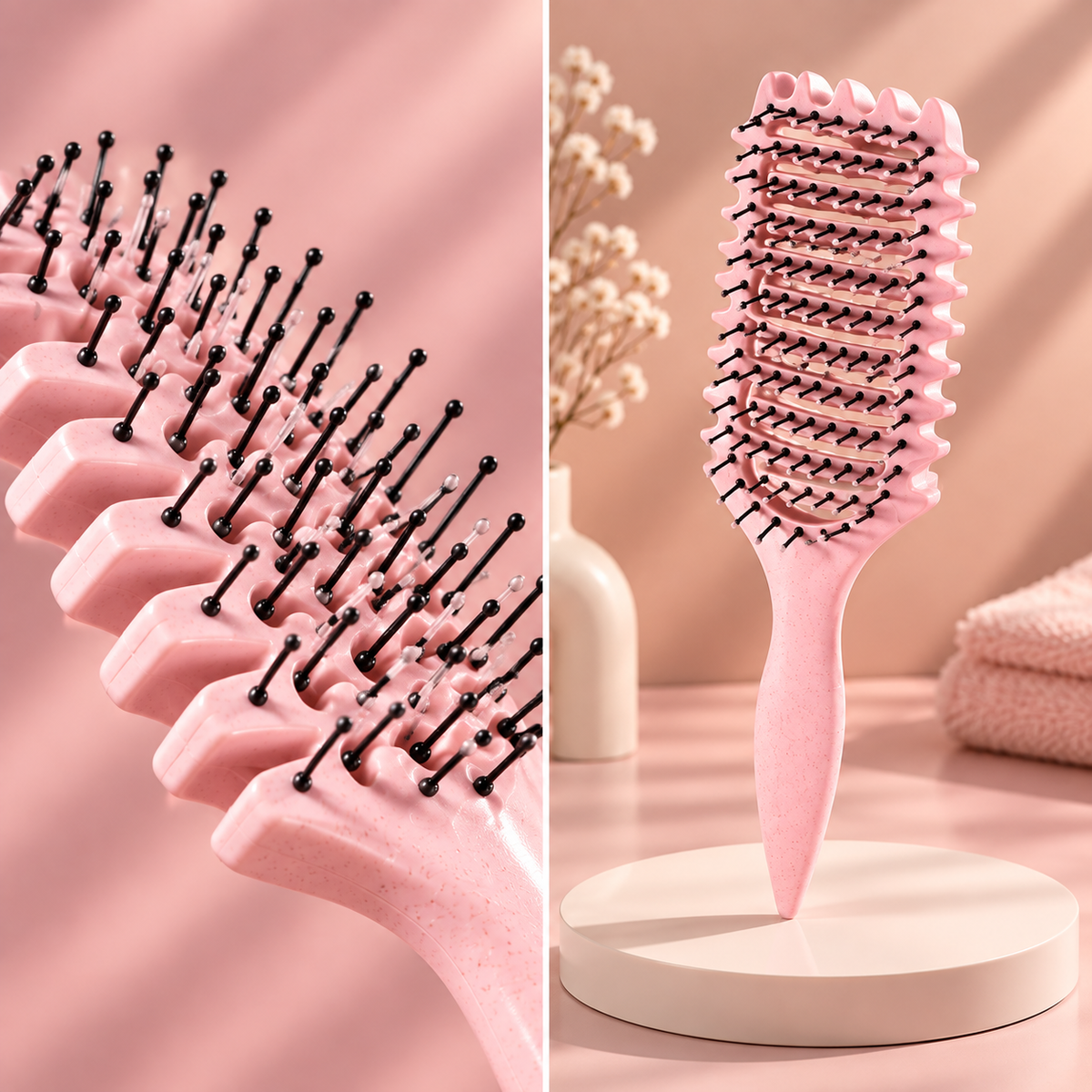 Brosse coiffante pour boucles