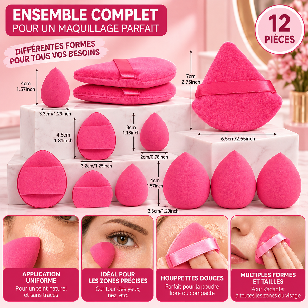 Éponges à maquillage tout usage