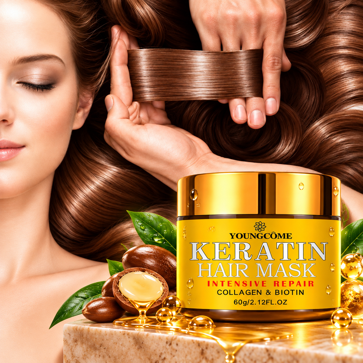 Huile essentielle nourrissante pour cheveux