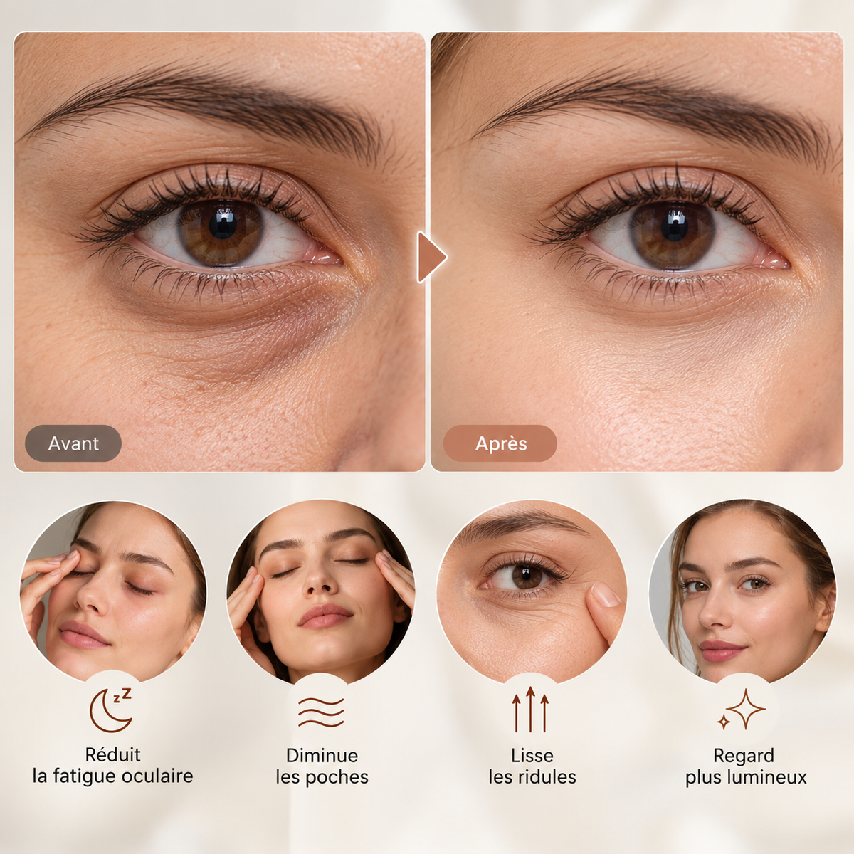 Lunettes de Massage Contour des Yeux EMS